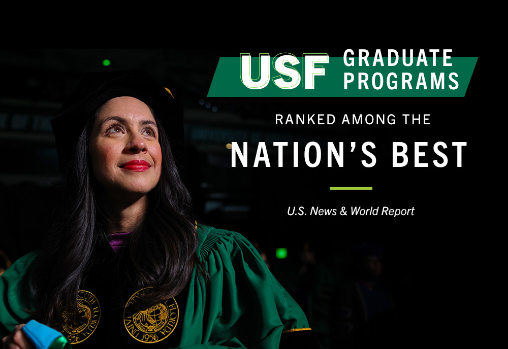 USF graduate programs ranked among the nation’s best by U.S. News & World Report